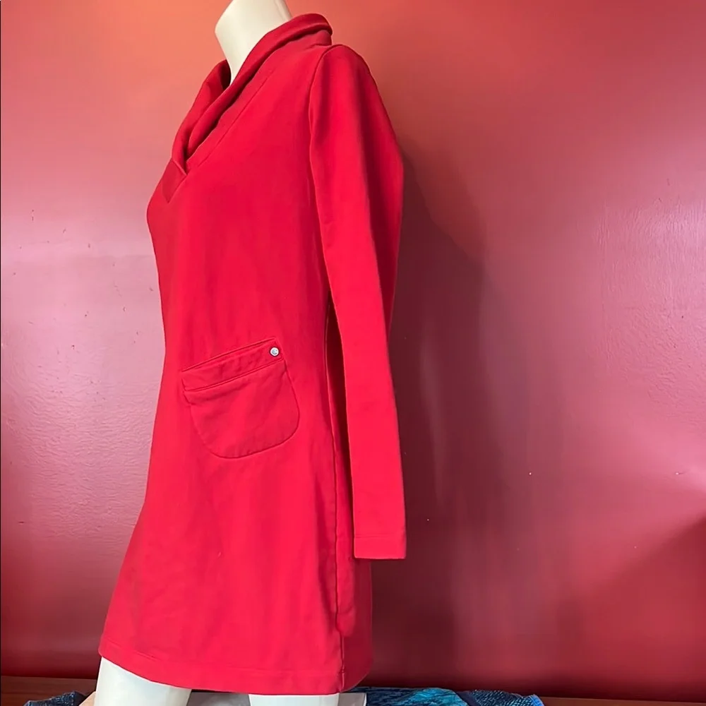 Lolé Red Long Sleeve Dress with Pocket - Picture 3 of 13